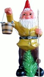 Grote tuinkabouter met hengel, Verzenden, Nieuw