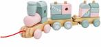 Mamabrum Trein Roze Hout - Trein Speelgoed - 2 Wagonnetjes