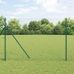 vidaXL Hekpalen 7 pcs Groen Ø32mm 210 cm Gegalvaniseerd, Tuin en Terras, Verzenden, Nieuw