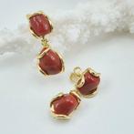 Bloedkoraal - Zilver, Verguld - Oorbellen - CORALLO, Antiek en Kunst