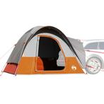 vidaXL Autotent 4-persoons waterdicht grijs en oranje, Caravans en Kamperen, Verzenden, Nieuw, Tot en met 2
