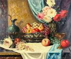 Bela Balough (1909-1980) - Still life of fruit and flowers, Antiek en Kunst, Kunst | Schilderijen | Klassiek