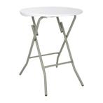 Inklapbare Tafel | Kunststof/Staal | Wit Blad | Grijs Frame, Verzenden, Nieuw in verpakking