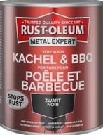 Rust oleum metal expert kachelverf en bbq verf 750 ml, zwart, Doe-het-zelf en Verbouw, Verf, Beits en Lak, Verzenden, Nieuw