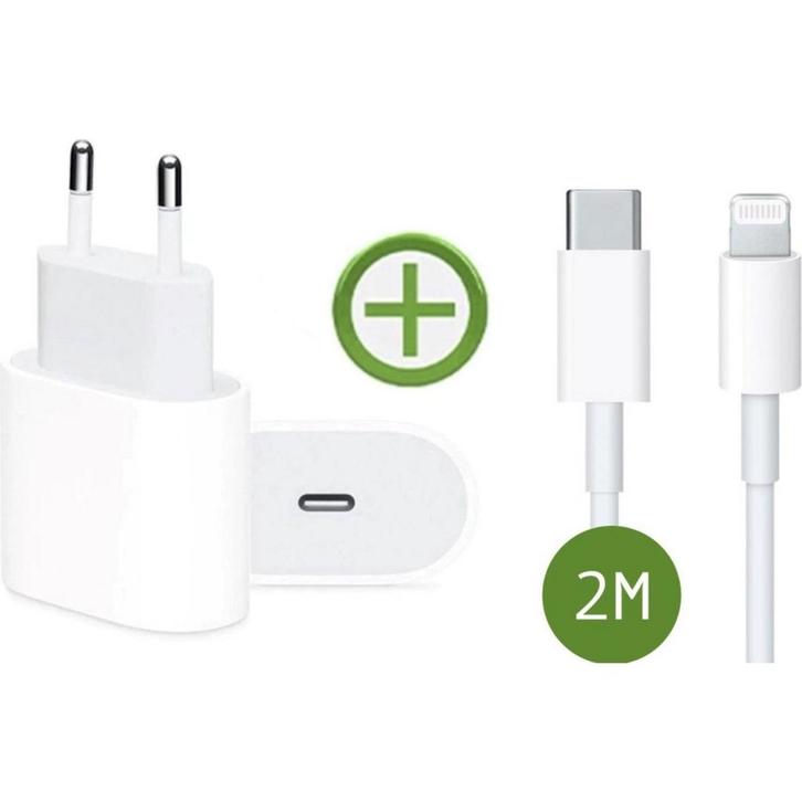 iPhone 14/13 USB-C Adapter + iPhone Oplader Kabel 1 Meter, Telecommunicatie, Mobiele telefoons | Telefoon-opladers, Ophalen of Verzenden