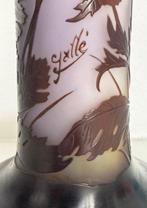 Emile Gallé - art nouveau - Vaas - Geëtste florale vaas -