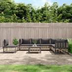 vidaXL 8-delige Loungeset met kussens poly rattan, Verzenden, Nieuw, Rotan, Loungeset