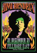 Posters - Poster Hendrix, Jimi - Filmore East, Verzamelen, Verzenden, Zo goed als nieuw