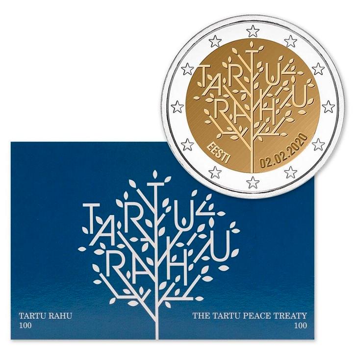 Estland 2 Euro Tartu 2020 BU Coincard, Postzegels en Munten, Munten | Europa | Euromunten, Verzenden