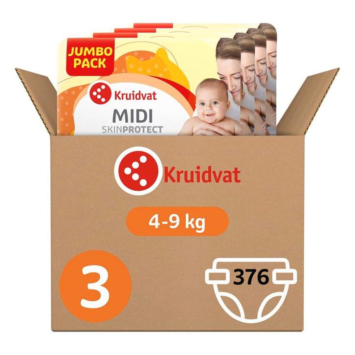 Kruidvat 3 Midi Luiers Volumedoos 2 Maanden, Kinderen en Baby's, Overige Kinderen en Baby's, Nieuw, Verzenden