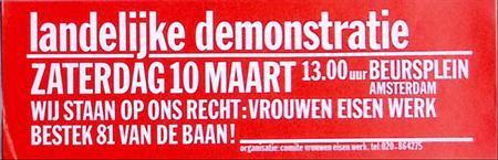 affiche demonstratie - bestek 81 van de baan (lijst optie), Verzamelen, Posters, Nieuw, Overige onderwerpen, Met lijst, Verzenden
