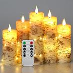Set van 5 LED-Kaarsen - Draadloos - met Sterrenlicht Snoer, Huis en Inrichting, Verzenden, Nieuw