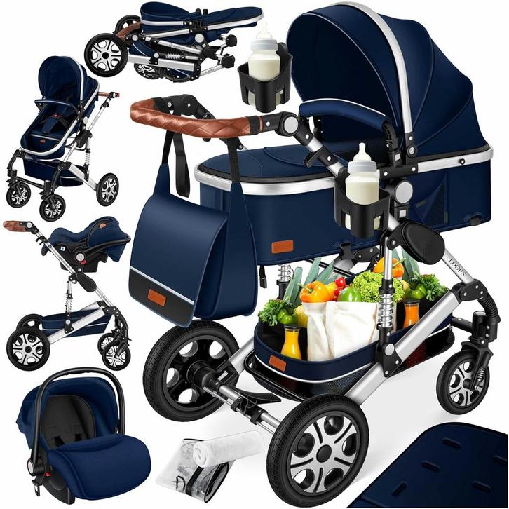 Kinderwagen 3 in 1 - Buggy - Wandelwagen - Kinderbuggy - Bla, Kinderen en Baby's, Kinderwagens en Combinaties, Zo goed als nieuw