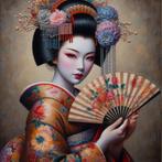 Geisha, Antiek en Kunst, Kunst | Overige Kunst, Verzenden