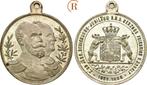 Verzilverte brons medaille Regierungsjubilaeum 1896 Anhal..., Verzenden