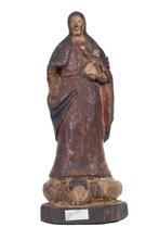 sculptuur, Virgin with Child — Visayan Folk - 40 cm - Hout