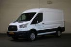 Ford Transit 2.0 TDCI 130pk L2 H2 Trend Airco Navigatie 2.8T, Stof, Gebruikt, Euro 6, Wit