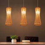Japanse Bamboe Hanglamp – Handgeweven Rotan Sfeerverlichting, Huis en Inrichting, Lampen | Hanglampen, Verzenden, Nieuw