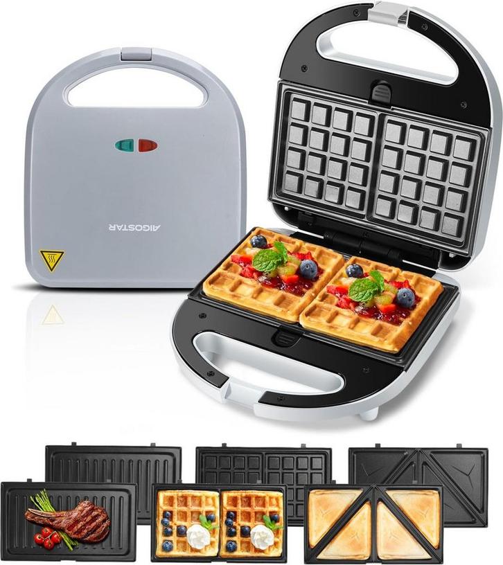 Tosti apparaat - Tosti ijzer - Contactgrill - Wafelijzer - 7, Huis en Inrichting, Woonaccessoires | Overige, Nieuw, Verzenden
