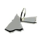 Zilveren Landkaart Jordanië ketting hanger, Verzenden, Nieuw