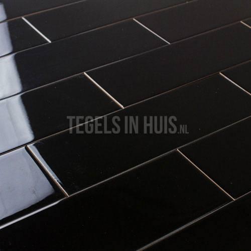 Wandtegel 10thirty 10x30 cm glans zwart wandtegel, Doe-het-zelf en Verbouw, Tegels, Wandtegels, Nieuw, 10 m² of meer, Keramiek