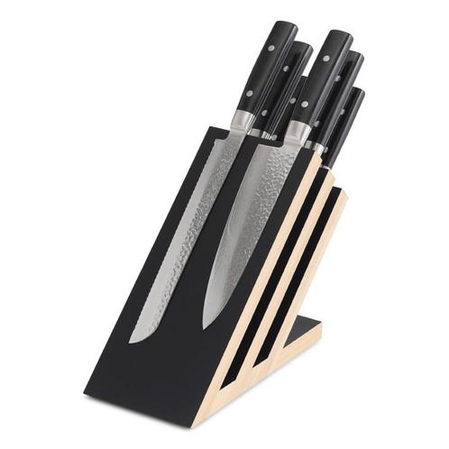 Yaxell Zen Messenset - 7-delig - Magnetisch Beukenhouten..., Huis en Inrichting, Keuken | Bestek, Nieuw, Ophalen of Verzenden
