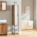 Badkamerkast Namsskogan kolomkast 160x24x30 cm walnootkleuri, Huis en Inrichting, Badkamer | Badkamermeubels, Verzenden, Nieuw