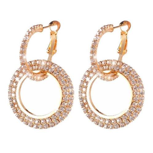 Fako Bijoux® - Oorbellen - Oorringen - Strass - 27mm -, Sieraden, Tassen en Uiterlijk, Oorbellen, Verzenden