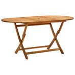 vidaXL Tuintafel inklapbaar 160x85x75 cm massief acaciahout, Verzenden, Nieuw, Hout