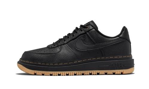 Nike Air Force 1 Low Luxe Black Gum - maat 42 (Sneakers), Kleding | Dames, Schoenen, Zwart, Nieuw, Sneakers of Gympen, Verzenden