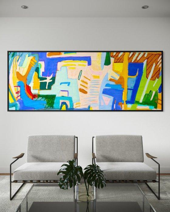 NOVA! - Flamboyant landscapes _ XXL original extra large, Antiek en Kunst, Kunst | Schilderijen | Modern