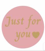Cadeaustickers Just for You Roze, Ophalen of Verzenden, Nieuw