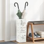 vidaXL Paraplubak Wit 15,5x15,5x49 cm Staal, Huis en Inrichting, Verzenden, Nieuw