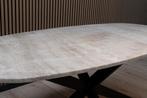 Deens Ovale Eettafel van Taj Mahal Kwartsiet 195x94 Sale, Huis en Inrichting, Tafels | Eettafels, Ophalen, Overige materialen
