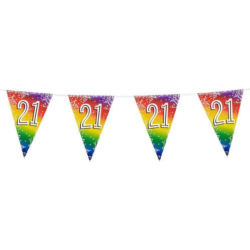 Regenboog Slinger 21 Jaar 6m, Hobby en Vrije tijd, Feestartikelen, Nieuw, Verzenden