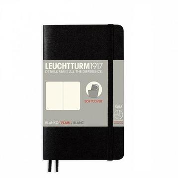 Leuchtturm1917 Softcover Notitieboek Zwart - Pocket - Blanco beschikbaar voor biedingen