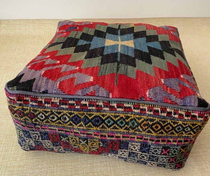 Kelim Poef - Kelim - 48 cm - 48 cm, Huis en Inrichting, Stoffering | Tapijten en Kleden