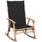 vidaXL Schommelstoel met kussen bamboe, Verzenden, Nieuw, Hout