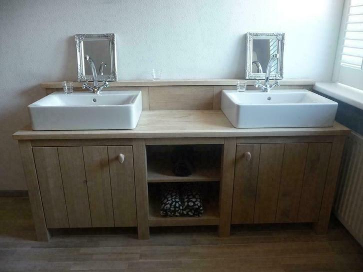 Eiken Badmeubel op maat vanaf € 695,00 Badkamermeubel, Huis en Inrichting, Badkamer | Badkamermeubels, 50 tot 75 cm, Nieuw, Ophalen of Verzenden