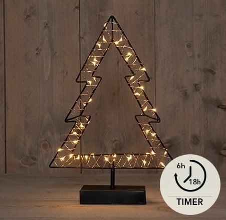 Metalen frame kerstboom met ledlichtjes 24x35,5 cm 40 led, Hobby en Vrije tijd, Knutselen, Nieuw, Ophalen of Verzenden