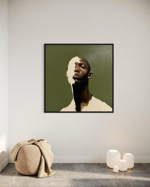 Houessou Koffins Bryan (1999) - Un visage à finir, Antiek en Kunst, Kunst | Schilderijen | Modern