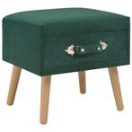 vidaXL Nachtkastje 40x35x40 cm fluweel groen, Overige materialen, Minder dan 45 cm, Verzenden, Nieuw