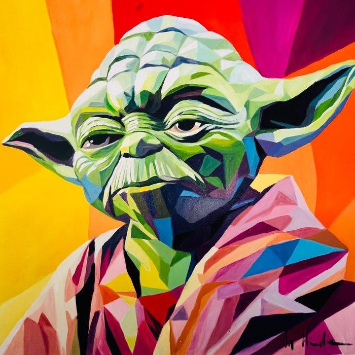 DR HIDE - (100% handpainted !) Yoda Wiseness, Antiek en Kunst, Kunst | Schilderijen | Modern