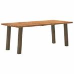 vidaXL Eettafel rechthoekig 200x90x74 cm massief eikenhout, Huis en Inrichting, Verzenden, Nieuw