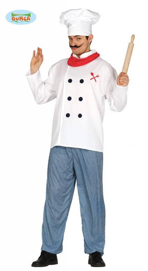 Kostuum Chef kok man, Kleding | Heren, Carnavalskleding en Feestkleding, Nieuw, Ophalen of Verzenden