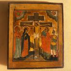 Icoon - Kruisiging van Christus - Hout, Antiek en Kunst