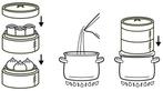 Stoommandje met 2 lagen en deksel (Keuken hulpmiddelen), Huis en Inrichting, Keuken | Keukenbenodigdheden, Verzenden, Nieuw