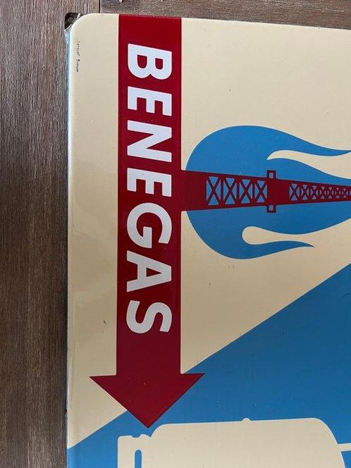 Langcat Bussum - Benegas - Emaille bord - Metaal, Antiek en Kunst, Antiek | Wandborden en Tegels