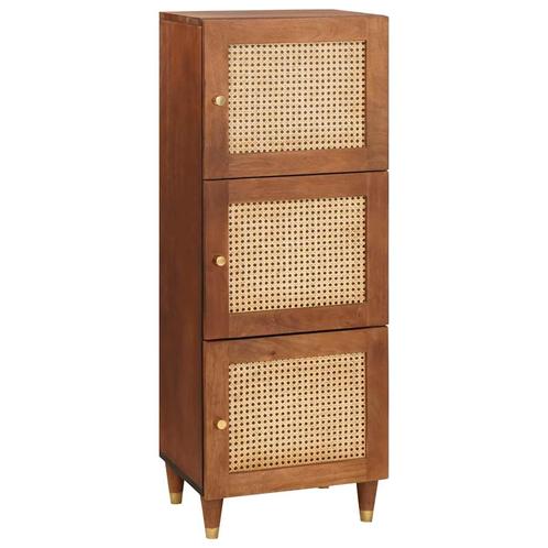 vidaXL buffetkast Bruin 40 x 33.5 x 110 cm Bamboe en massief, Huis en Inrichting, Kasten | Buffetkasten, Nieuw, Minder dan 50 cm