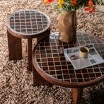 *WOONWINKEL* By-Boo TiledUp Salontafel Hout Met Tegeltjes, Verzenden, Nieuw